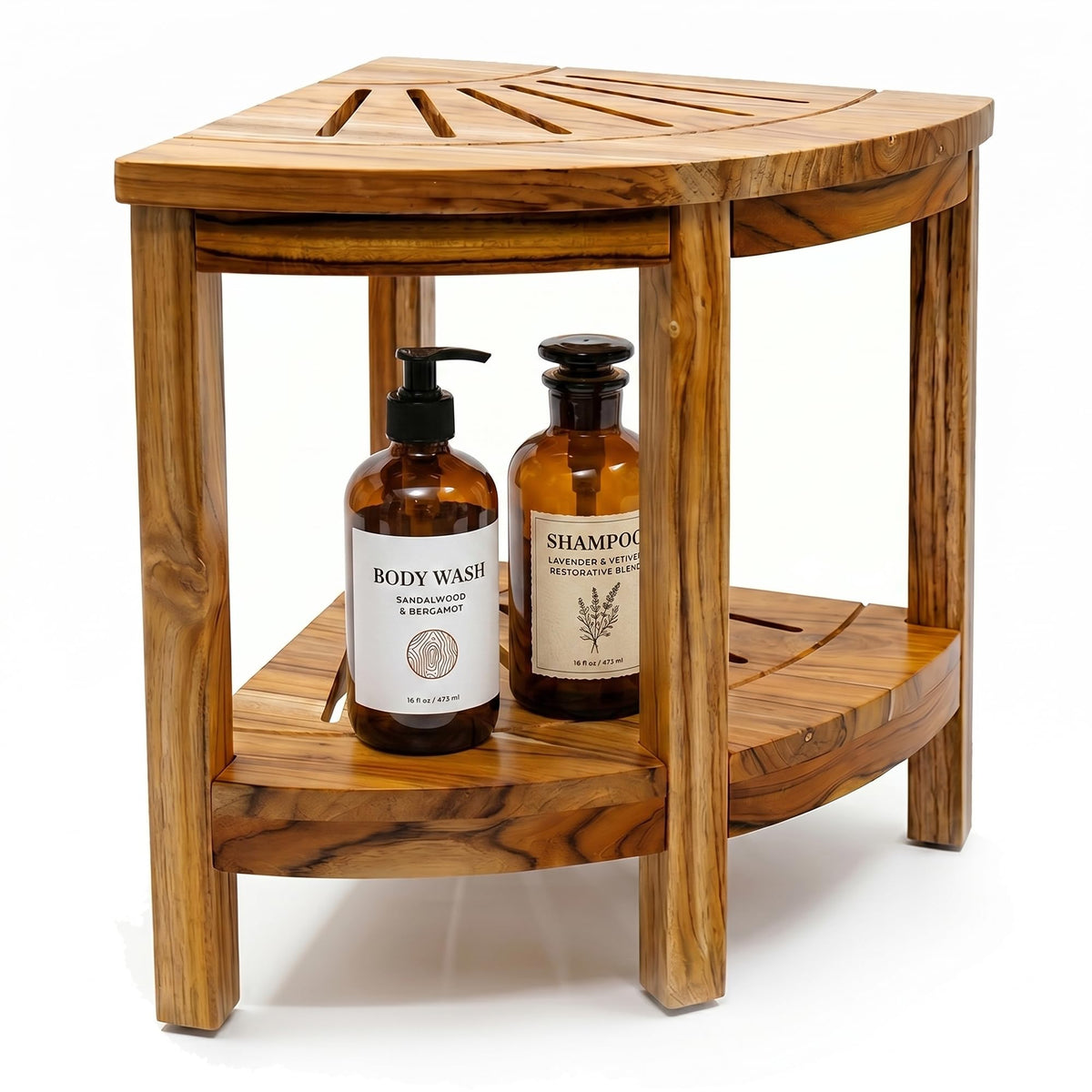 13-Inch Teak Corner Shower Bench U4418