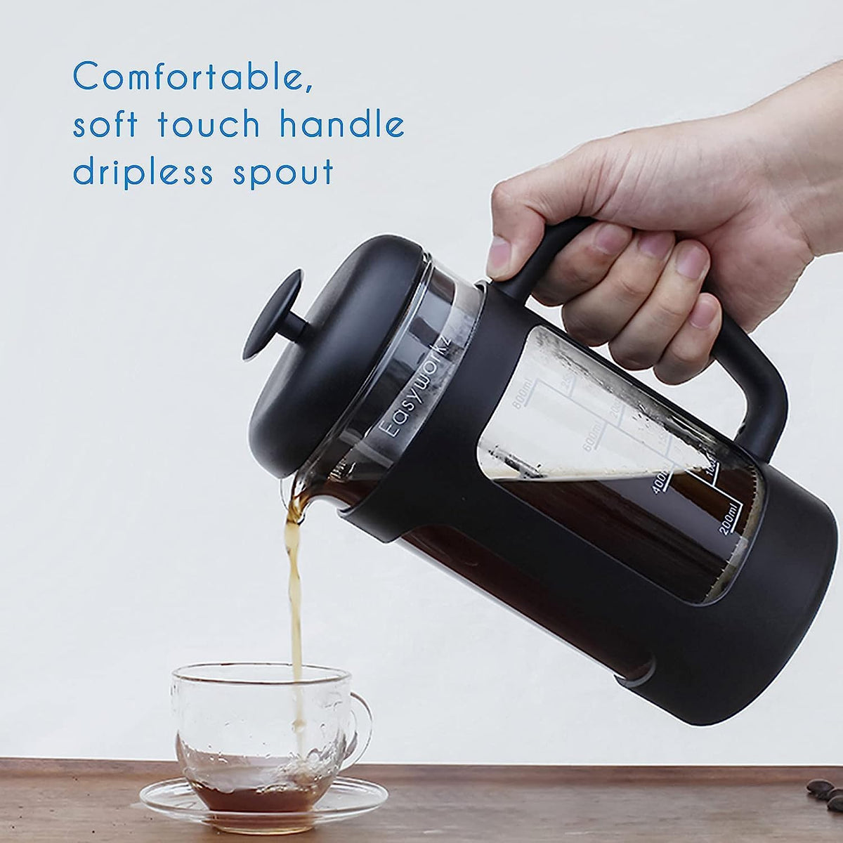 12 oz Stainless Steel French Press with Measuring Spoon P2380