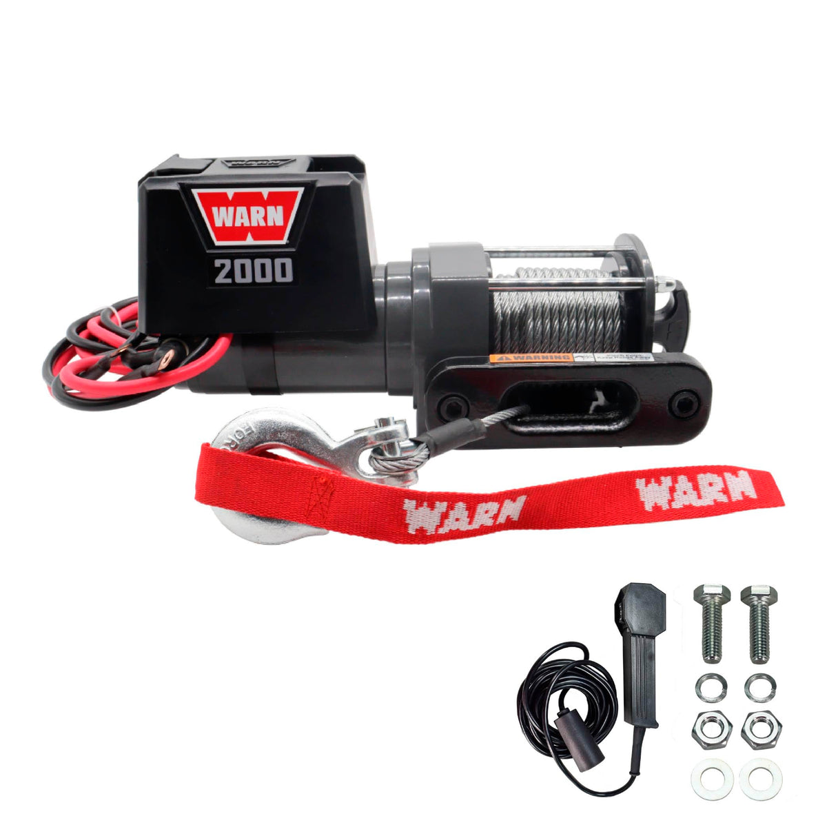 12V Electric Winch with 2000 lb Pulling Capacity Q3359