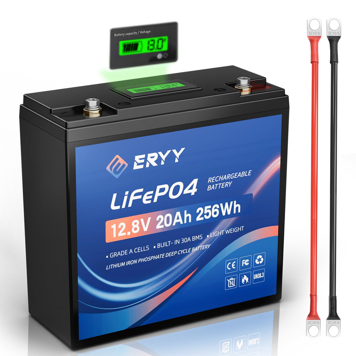 12V 20AH LiFePO4 Lithium Battery with 30A BMS N786277