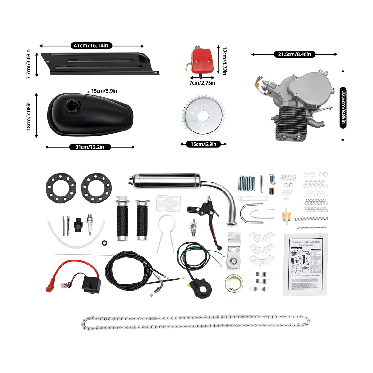 100CC 2-Stroke Bicycle Engine Kit T6911