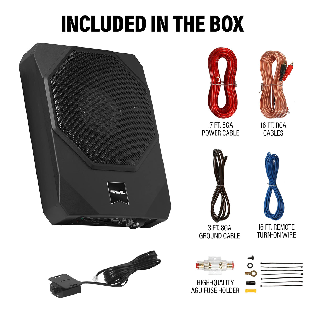 10 Inch Under Seat Car Subwoofer T1647